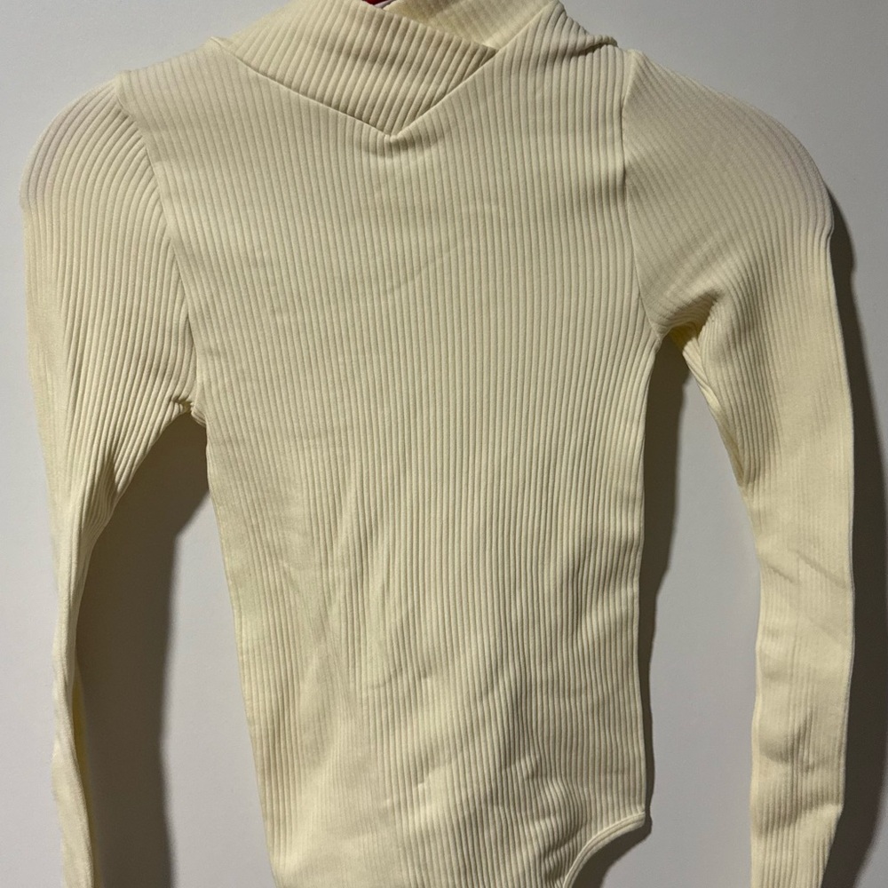 Aura Cream Ribbed Bodysuit